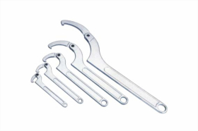 Adjustable hook spanner wrench type