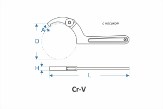 Adjustable hook spanner wrench type