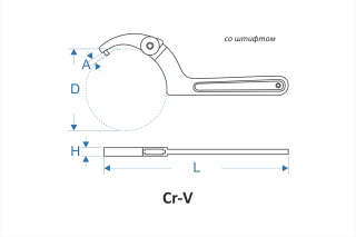 Adjustable hook spanner wrench type