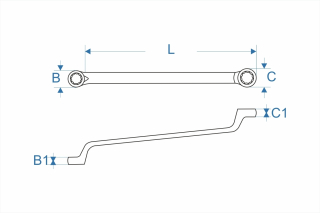 Box end offset wrench