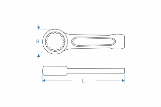 Single box-end impact wrench