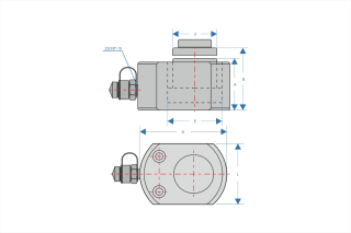 Low height telescopic cylinder