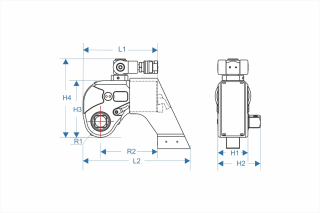 Square drive hydraulic torque wrench
