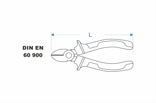 Insulated diagonal cutting pliers 1000V