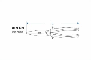 Insulated bent nose pliers 1000V