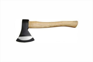 Axe with wooden handle