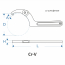 Adjustable hook spanner wrench type