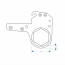 Hexagon cassettes for low profile hydraulic torque wrenches